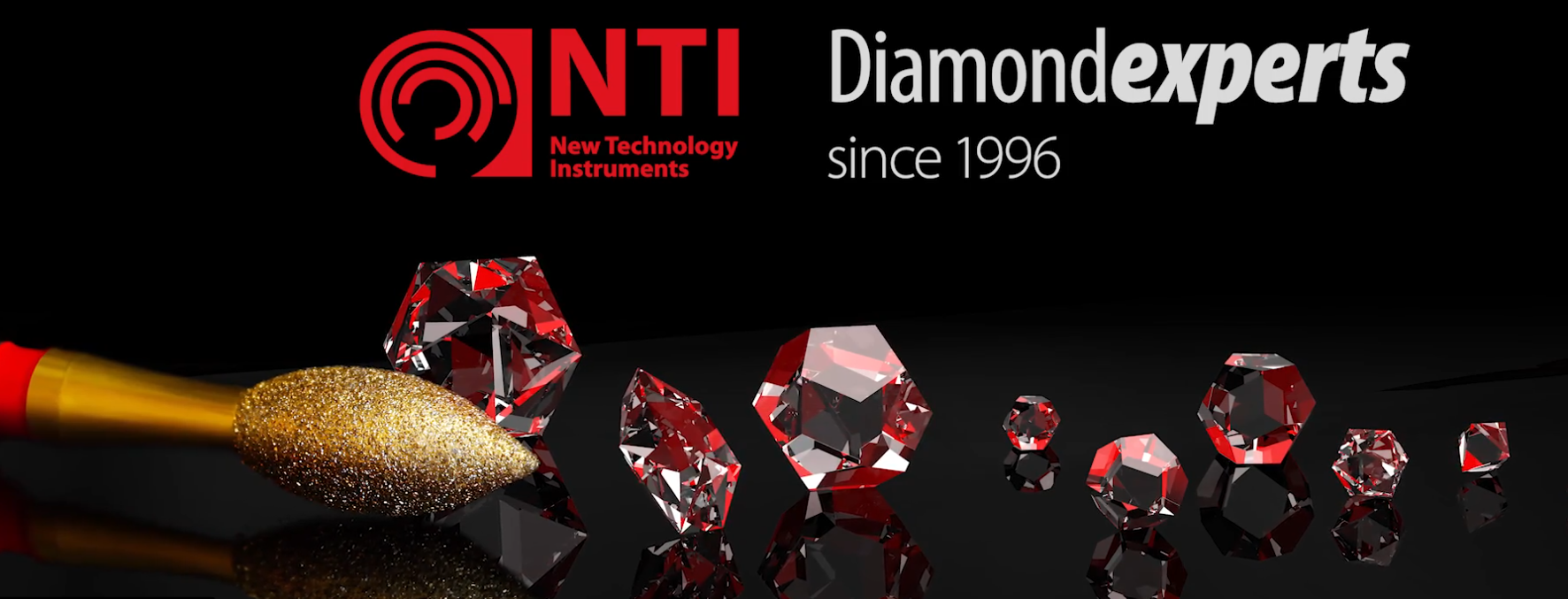 NTI Diamond experts since 1996 — arte principal fornecida